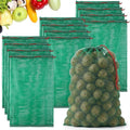 50Pcs Extra Large Mesh Produce Bags 31'' x 20'' Reusable Vegetable Storage Bags Sacks Breathable Drawstring Fresh Produce Storage Bag for Onions, Potatoes, Citrus, Vegetables, Holds up to 50 Lb, Green