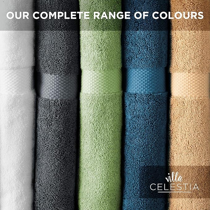 Villa Celestia 100% Cotton Wash Cloth for face & Body Set of 12, (12 x 12 inches) Sustainable, Soft, Highly Absorbent, Combed Cotton Wash Cloths Pack of 12 for Hotels, Spa, Bathroom, Dorm, Grey