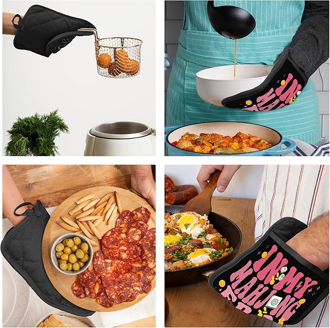 Mahjong Gifts Pot Holders for Kitchen，Mahjong Gifts for Women，Funny Oven Mitts,Cute Pot Holders,Funny Kitchen Decor,Potholder(Color-04)