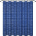 ggaimwf 72x96 Inch Solid Color Shower Curtain for Bathroom Waffle Bath Water Resistant Fabric Curtains Indigo Dye Modern Thick Shower Stall Curtain with Metal Hooks