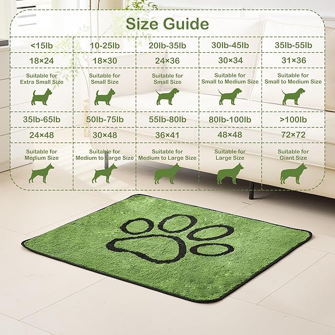Qeils Reusable Dog Pee Pads, 2 Pack Super Absorbent & Leakproof Washable Puppy Pads with Soft Green Top Layer, for Potty Training, Crates, Couch, Car Seats & Pet Beds, 31"x 36"
