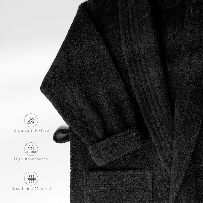 American Soft Linen Women’s 100% Cotton Terry Bathrobe – Soft, Absorbent, Quick Dry Turkish Robes for Women Quality Housecoat