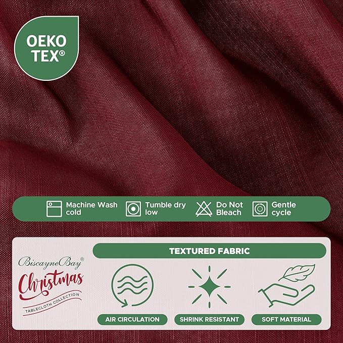Biscaynebay Wrap Around Bed Skirts for King & Cal King Beds 17" Long Drop, Burgundy Adjustable Elastic Dust Ruffles Easy Fit Wrinkle & Fade Resistant Silky Luxurious Fabric Solid Machine Washable