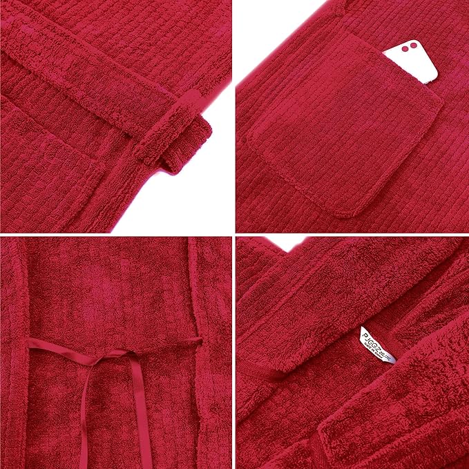 PJGGZ Hooded Bathrobes for Women, Soft Long Towel Robes for Women - Quick Dry yet Warm
