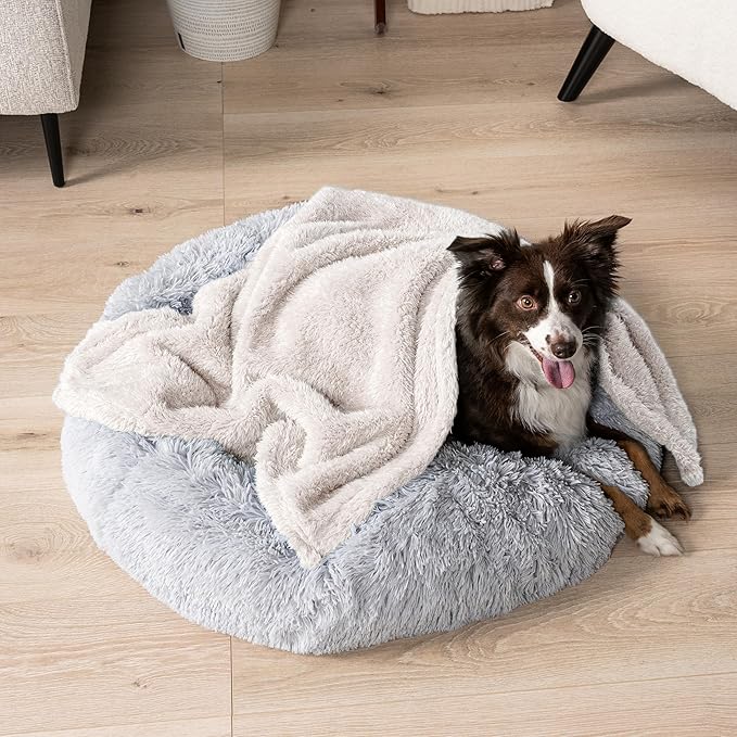 PetAmi Dog Blanket for Small Dogs Beige, Fluffy Soft Puppy Blanket, Sherpa Fleece Cat Blanket for Kitten Doggie, Calming Pet Blanket Throw for Couch Sofa Bed Washable, Small 24x32