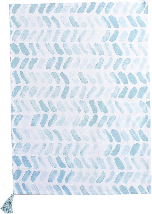 ACCENTHOME Cotton Kitchen Towels Set of 4 - Absorbent Dish Towels Set | Tea Towels | Bar Towels | Mandala Blue Print Kitchen Dish Towels - Multi Purpose Kitchen Linen, Drying Dish Hand Towels 20x28