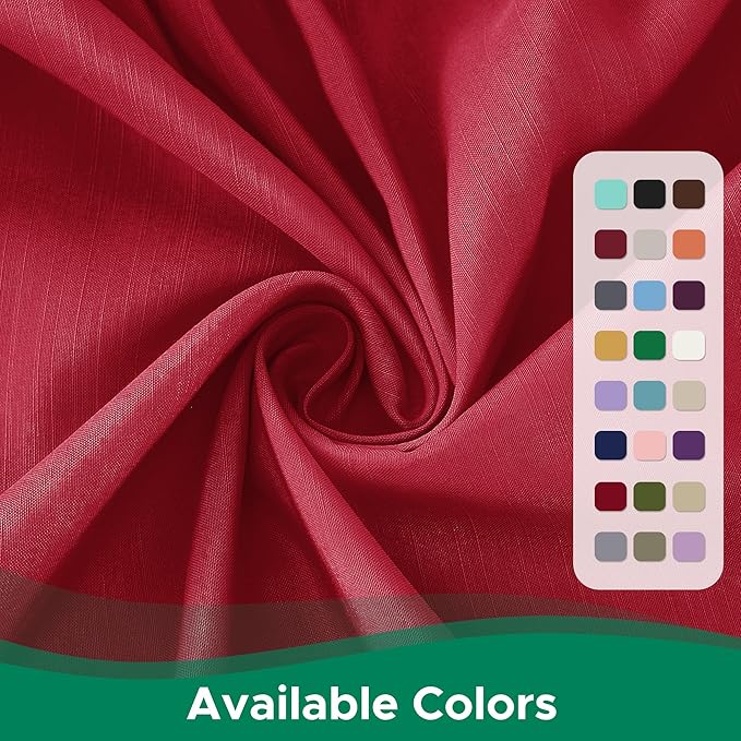Biscaynebay Wrap Around Bed Skirts for King & Cal King Beds Short Drop of 12", Red Adjustable Elastic Dust Ruffles Easy Fit Wrinkle Resistant Silky Luxurious Fabric Machine Washable
