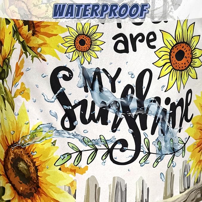You Are My Sunshine Sunflower Laundry Basket Oxford Cloth Funny Laundry Hamper With Handle Portable Clothes Storage Basket Foldable Floral Laundry Bag 18.9"x16.5" For Laundry Room/Bedroom/Bathrooms