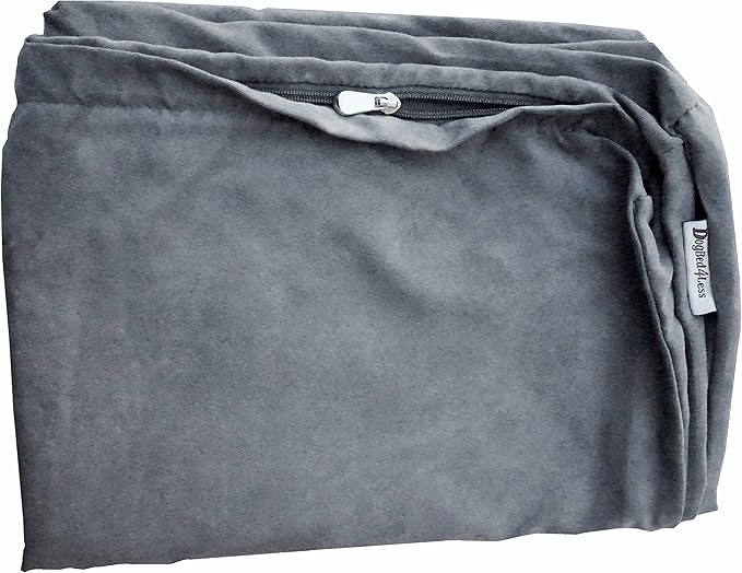 Dogbed4less XXL Orthopedic Extreme Comfort Memory Foam Dog Beds for Large Dog, Waterproof Internal Case and Machine Washable External Cover, 55X37 Pet Pillow, Grey