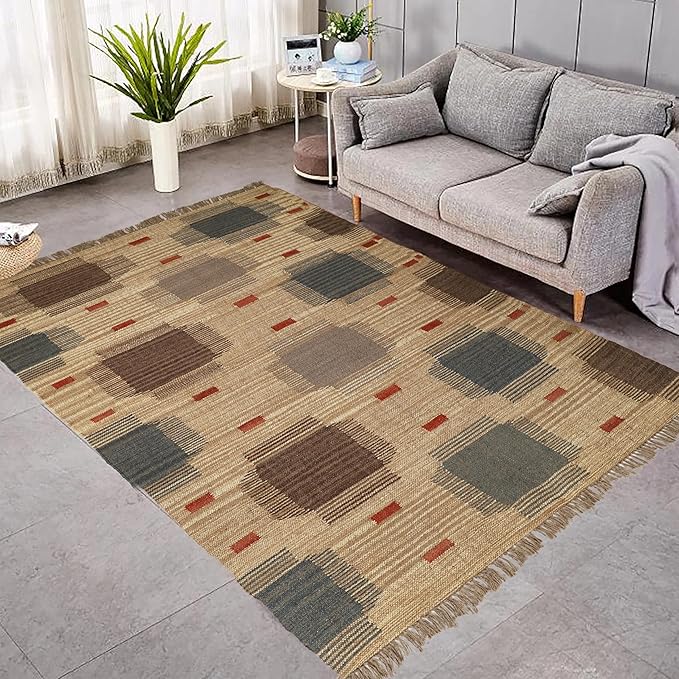 Klim Wool Jute Rug – Handwoven Elegance and Durability (Design 24)