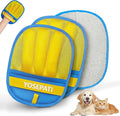 YOSEPATI Pet Hair Removal Glove, Five-Finger Magic Brush Electrostatic Mitt 2 PCs, Pet Hair Remover Tool for Dog & Cat, Reusable Pet Hair Gloves Pet Grooming Needs, Fur Remover for Couch & Clothing