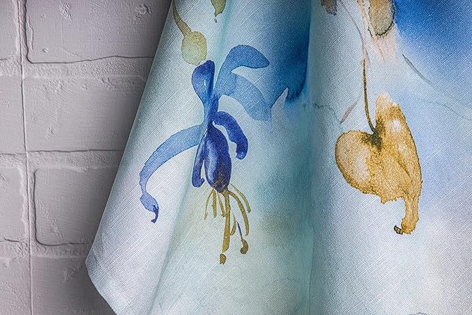 Maison d' Hermine Kitchen Towels Set of 2 100% Cotton 27.50" x 20" Reusable Cloth Tea Dish Towels Absorbent with Hanging Loop for Kitchen, Dining, Cocktail Parties Spring/Summer (Lazy Summer Days)