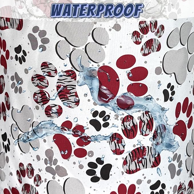 Pink Dog Paw Print Laundry Basket Oxford Cloth Animal Dogs Laundry Hamper With Handle Portable Clothes Storage Basket Foldable Funny Laundry Bag 18.9"x16.5" For Laundry Room/Bedroom/Bathrooms