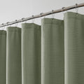 OWENIE Sage Green Shower Curtain 96 Inch Extra Long, Waffle Weave Textured Fabric Bathroom Curtains, Water Repellent Thick Soft Hotel Spa Luxury Elegant Bath Curtain, Machine Washable, 72x96 Inch