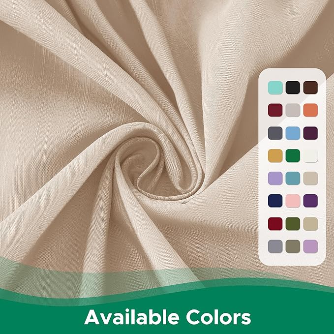 Biscaynebay Wrap Around Bed Skirts for Queen Beds 17" Long Drop, Sand Adjustable Elastic Dust Ruffles Easy Fit Wrinkle Resistant Silky Luxurious Fabric Machine Washable