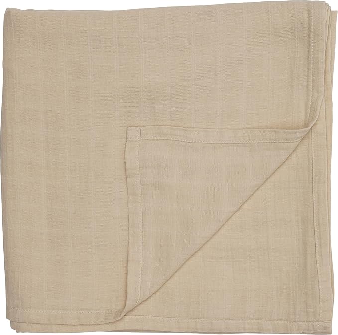 Huxie Swaddle - 100% Organic Cotton - Muslin Swaddle Blankets for Newborn, 47" x 47" (Fog)