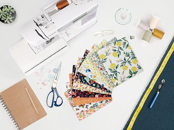 Craftido -25 Options- 100% Cotton Quilting Fabric Bundles 10pcs Fat Quarters 18”x21”-Medium Weight 5.2 oz- Soft Cotton for Quilting, Sewing Project, Patchwork, DIY Crafts – Secret Garden
