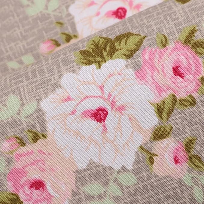 Hanjunzhao 42 5-inch Fabric Squares - Charm Packs for Quilting 5 inch - 5" Charm Quilt Squares - 5x5 Fabric Squares for Quilting, Sewing, Patchwork, and DIY Crafts, Light Coffee