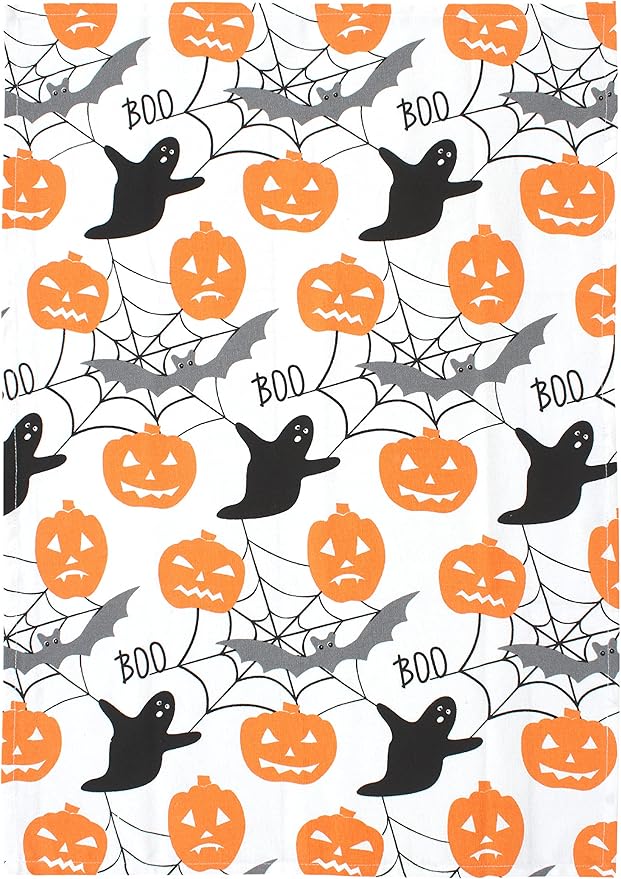 ACCENTHOME Kitchen Towels Set of 4 Super Absorbent Durable Towels Perfect for Kitchen Mess & Drying Dishes 20x28 inch Halloween Design