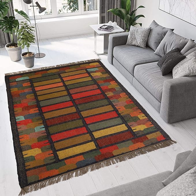 Klim Wool Jute Rug – Handwoven Elegance and Durability (Design 2)