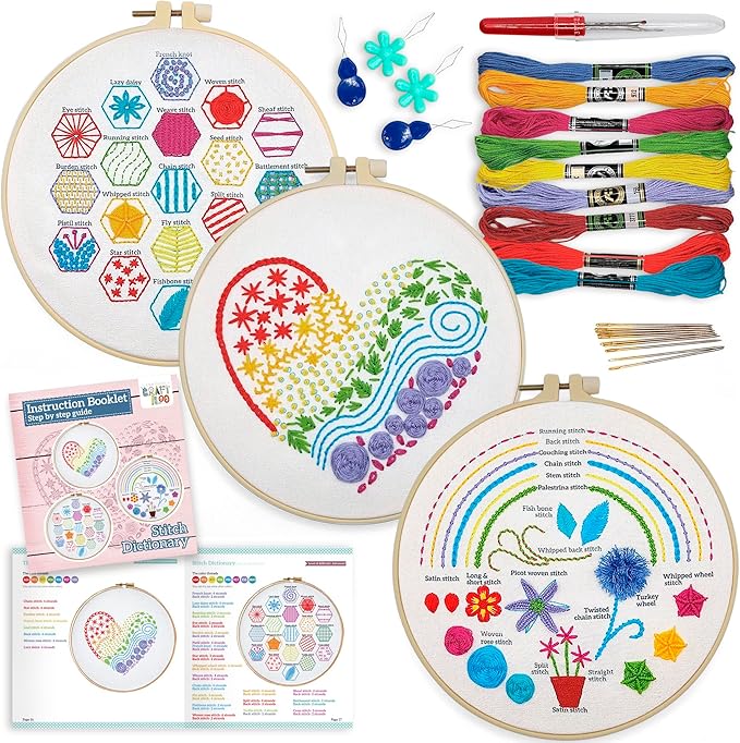 Embroidery Kit for Beginners Cross Stitch Kits for Beginners Needlepoint Kits for Adults Embroidery Kits for Adults Cross Stitch kit Heart