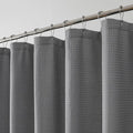 OWENIE Grey Shower Curtain 96 Inch Extra Long, Waffle Weave Textured Fabric Bathroom Curtains, Water Repellent Thick Soft Hotel Spa Luxury Elegant Bath Curtain, Machine Washable, Grey, 72x96 Inch