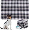 ESGPET Washable Pee Pads for Dogs - 24”x36” 4PCS, Whelping Pad for Puppy Training, Playpen Crate Bed Floor Protector, Reusable Dog Potty Pads Non-Slip, Super Absorbent & Odor Controlling, Black Plaid