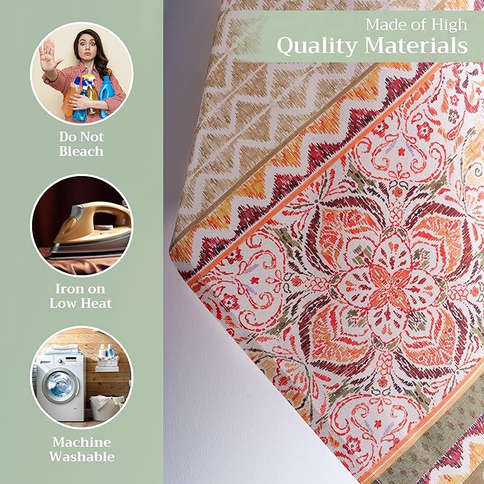 Maison d' Hermine Kitchen Towels Set of 3 100% Cotton 20" x 27.5" Reusable Cloth Tea Dish Towels Absorbent with Hanging Loop for Kitchen Dining Thanksgiving Christmas Decorations (Damask)