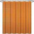 ggaimwf 72x72 Inch Solid Color Shower Curtain for Bathroom Waffle Bath Water Resistant Fabric Curtains Carrot Orange Modern Thick Shower Stall Curtain with Metal Hooks