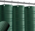 TURKIO Dark Green Shower Curtain Waffle Weave Shower Curtain Striped Fabric Shower Curtains for Bathroom, Green Bathroom Decor, (72Wx72H, Dark Green)
