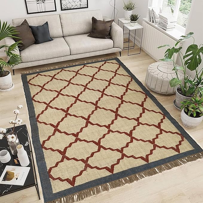Klim Wool Jute Rug – Handwoven Elegance and Durability (Design 16)