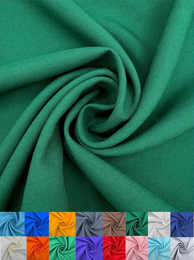 EOVEA - Polyester Poplin Fabric by The Yard – 100% Polyester, 60” Wide Durable Versatile Material for Apparel,Home Décor,Crafts,Tablecloths,Curtains,Drapes,Sewing & DIY Projects (Hunter Green,10 Yard)