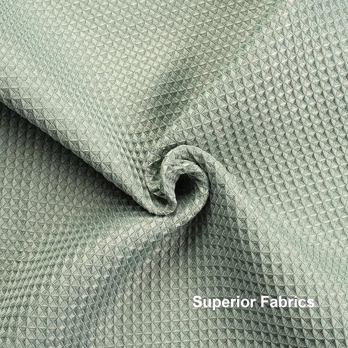 AmazerBath Waffle Stall Shower Curtain, Sage Green Shower Curtain Fabric, Hotel Quality Bathroom Shower Curtains, Heavy Duty, 36 x 72 Inches