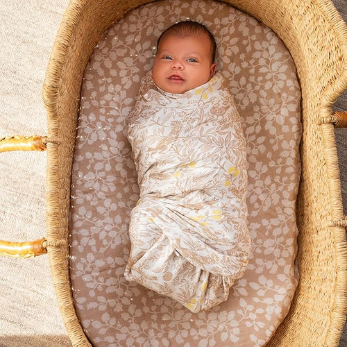 aden + anais Silky Soft Swaddle Blanket, Boutique Muslin Blankets for Girls & Boys, Baby Receiving Swaddles, Ideal Newborn & Infant Swaddling Set, Perfect Shower Gifts, 3 Pack, Natural Woodland