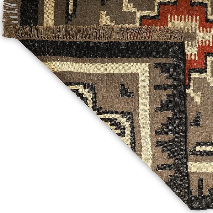 Klim Wool Jute Rug – Handwoven Elegance and Durability (Design 23)