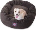 Majestic Pet Villa 32 Inch Shredded Memory Foam Dog Bed for Medium Sized Dog 32x23x7 Inch–Orthopedic Pet Bed - Washable Medium Puppy Mat with Head Support-Storm