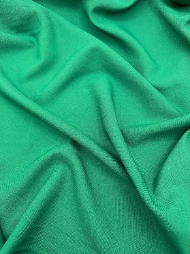 EOVEA - Polyester Poplin Fabric by The Yard – 100% Polyester, 60” Wide Durable Versatile Material for Apparel,Home Décor,Crafts,Tablecloths,Curtains,Drapes,Sewing & DIY Projects (Kelly Green,15 Yard)