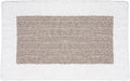 Naturally Yours Home Bath Mat, 100% Cotton, Reversible Rug, Minimalist Japandi Bathroom Decor, 20 x 31.5 inches, Neutral Tan & White Colors