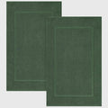ELITE Emporium Home Collection 2-Piece Cotton Bathroom Mat Set, 21" x 34" - 100% Cotton, Absorbent, Quick-Dry, Bath Towel Mats for Floor, Hunter Green [Not a Bathroom Rug]