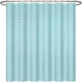 ggaimwf 72x78 Inch Solid Color Shower Curtain for Bathroom Waffle Bath Water Resistant Fabric Curtains Mint Green Modern Thick Shower Stall Curtain with Metal Hooks