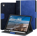 KingBlanc Case for iPad (A16) 11th Generation 11-inch 2025, iPad 10th Generation 10.9" 2022 with Pencil Holder, Vegan Leather Protective Stand Cover, Auto Sleep Wake, Multi-Angle Viewing/Typing, Blue