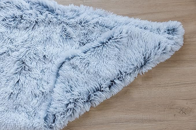 PJYuCien Fluffy Fleece Calming Pet Throw Blanket, Super Soft and Warm for Indoor Cats and Dogs, Large 30" * 40", Machine Washable, Grey Puppy Bed