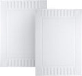 White Classic Luxury Bath Mat Floor Towel Set - Absorbent Cotton Hotel Spa Shower/Bathtub Mats [Not a Bathroom Rug] 22"x34" | 2 Pack | White