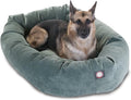 Majestic Pet Villa 52 Inch Shredded Memory Foam Dog Bed for X-Large Sized Dog 52x35x11 Inch–Orthopedic Pet Bed with Removable Washable Cover-Washable X-Large Puppy Mat with Head Support-Azure