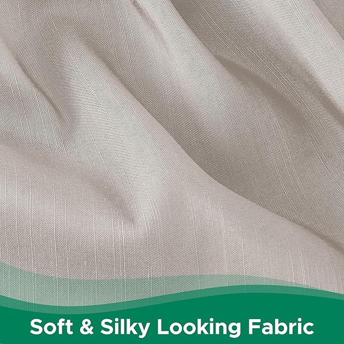 Biscaynebay Wrap Around Bed Skirts for King & Cal King Beds 17" Long Drop, Camel Grey Adjustable Elastic Dust Ruffles Easy Fit Wrinkle Resistant Silky Luxurious Fabric Machine Washable