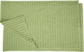 Superior Striped Bath Mat 2-Pack, 100% Combed Cotton, Luxury Spa Ribbed Texture, Durable and Washable Bathroom Mats - Terrace Green, 22" x 35" each