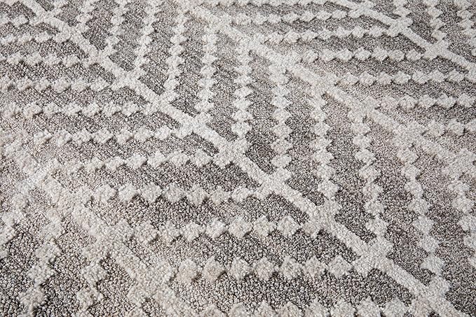 Well Woven Custom Size Hallway & Stair Runner- Harlow Rhodes Taupe 31 Inches Wide x 50 Feet Long Runner (31" x 50') Runner Rug - Contemporary Design, Ultra-Soft, Easy-Clean