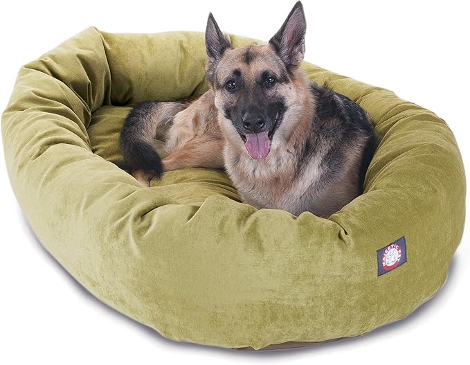 Majestic Pet Villa 52 Inch Shredded Memory Foam Dog Bed for X-Large Sized Dog 52x35x11 Inch–Orthopedic Pet Bed with Removable Washable Cover-Washable X-Large Puppy Mat with Head Support-Apple