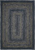 Traditional Jute Braided Runner Rug, Rustic Primitive Country Décor for Kitchen, Entryway, Hallway, Black Olive, 2'X18'