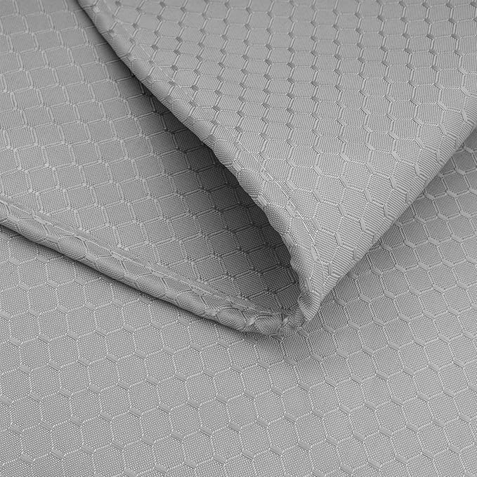 AooHome Stall Size Fabric Shower Curtain, 36 Width by 72 Height Inch Waffle Weave Pattern Bathroom Curtain with Hooks, Weighted Hem, Heavy Duty, Water Repellent, 36x72 Inch, Grey
